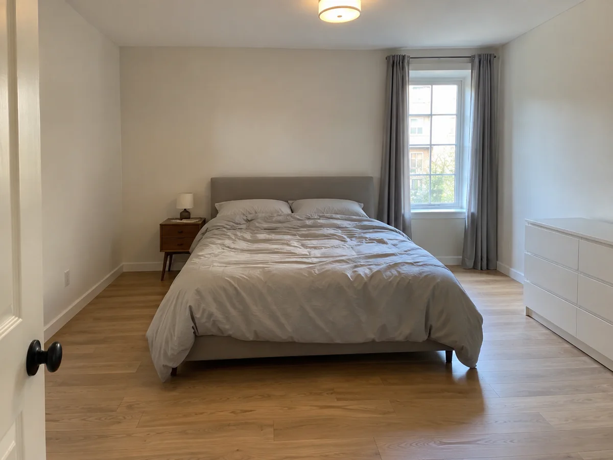 Explore a different bedroom layout: Before