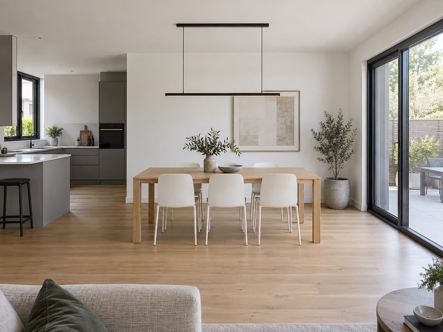 Find lighting that suits your dining space: Before