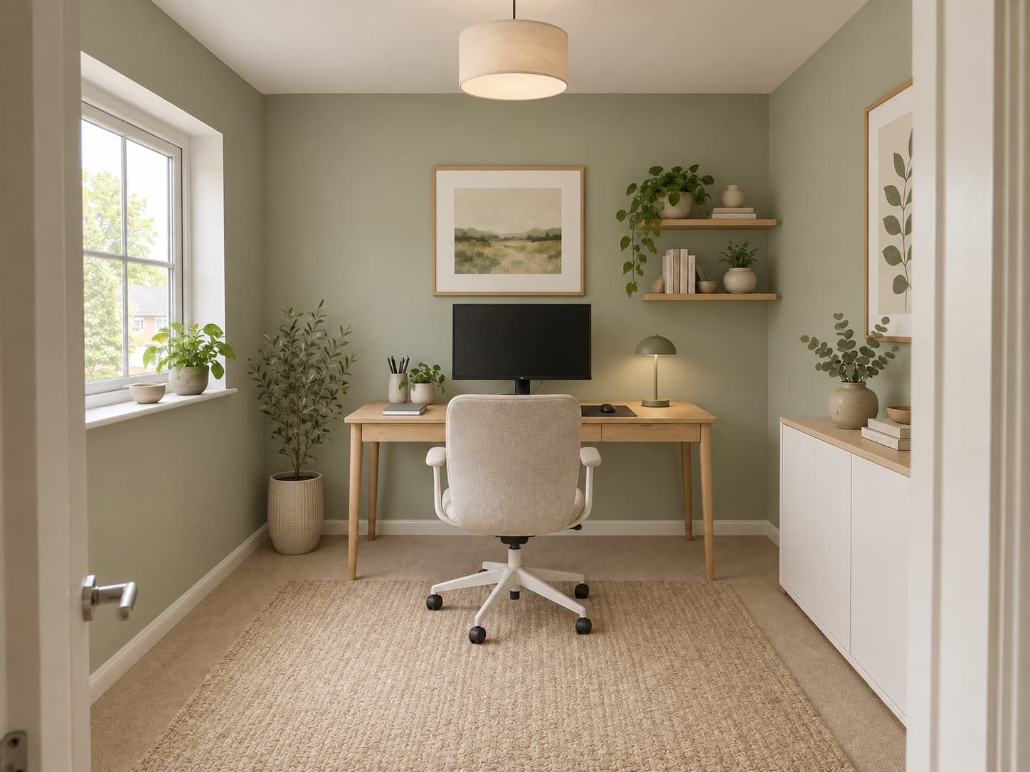 Fit a workspace into a real room: After