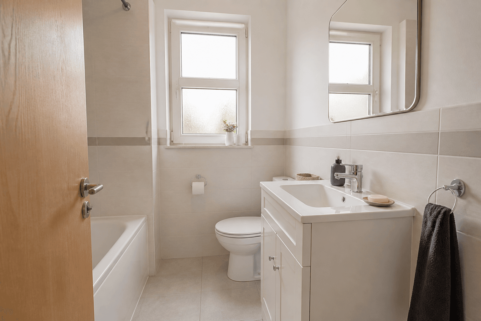Find bathroom finishes that work together: Before