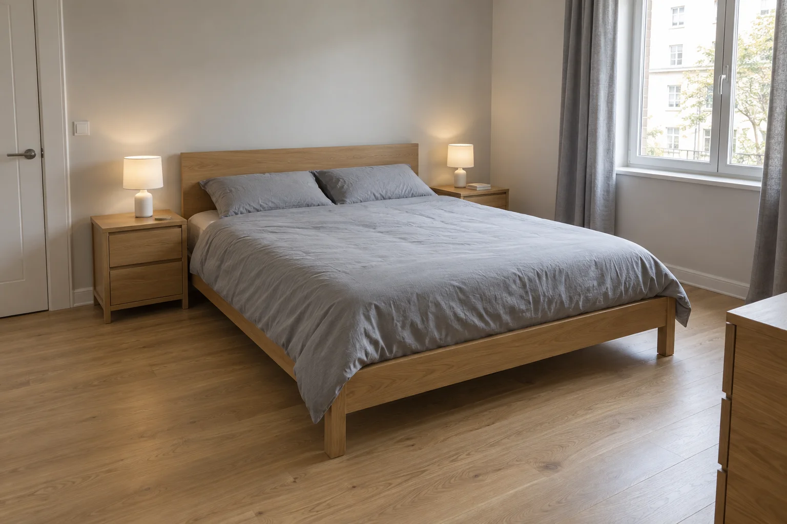 Decorate your bedroom around the bed you love: Before