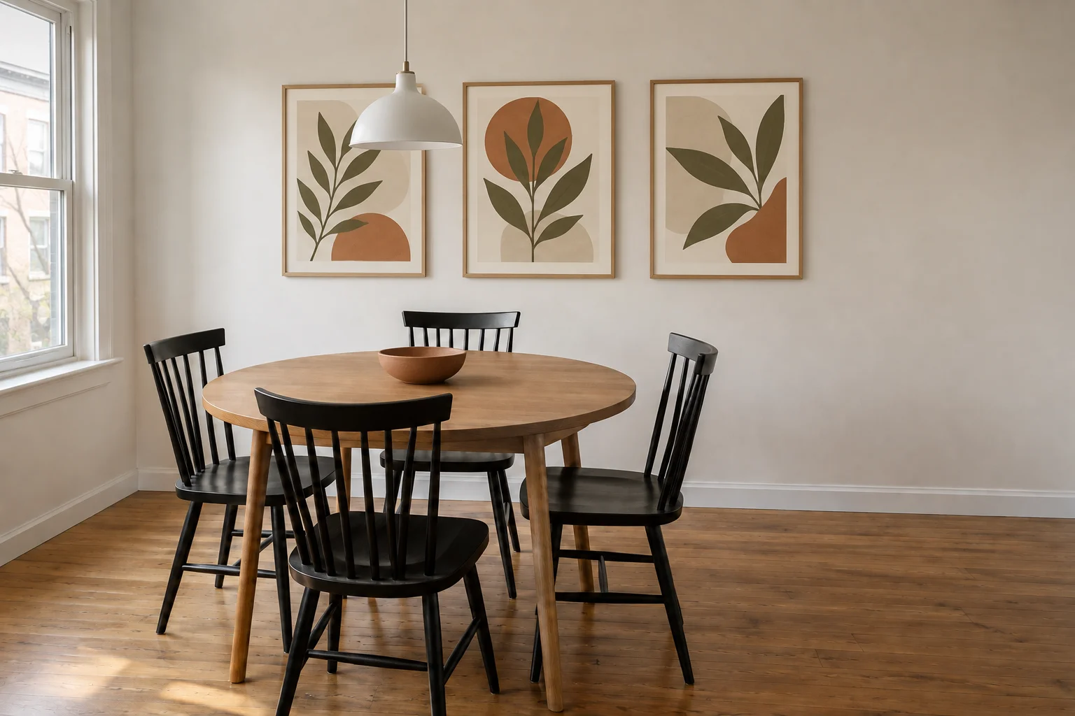 Try wall decor before choosing your frames: After